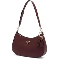 GUESS Guesstil kvinder. HWZG9672180 Noelle II bordeaux skuldertaske med lynlås (OSFA), Casual, Rødbrun, Polyuretan