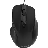 Deltaco optisk mus, 6 knapper med scroll, USB MS-801 Modsvarer: N/A