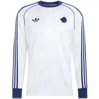 Adidas F.C. København Trøje OG2 - Hvid/Blå Lange Ærmer - , størrelse X-Large