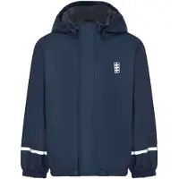 LEGO Regnjakke m. Fleece - LWJipe - Navy - - 4 år (104) - Regnjakke