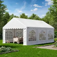 TOOLPORT 4x6 m partytelt, PO-teltdug, hvid