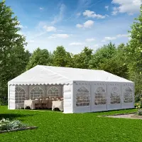 TOOLPORT 5x8 m partytelt, PO-teltdug, hvid