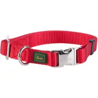 Hunter Vario-Basic Alu-Strong Halsbånd, rød - Str. XL: 45 - 65 cm halsomfang