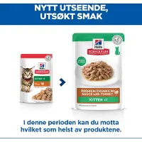 Hill's Pet Nutrition Kitten portionsposer - Økonomipakke: Kalkun (48 x 85 g)