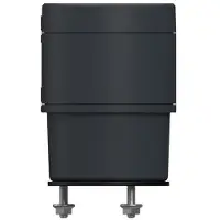 Schneider Basemodul for Harmony XV6 lystårn i Ø60 mm med låg i mørkegrå farve for direkte montage med 3 pinbolte og 24V AC/DC forsyning
