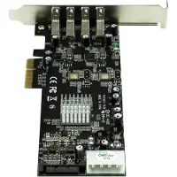 StarTech.com Pcie 4-ports Usb 3.0 Sata Molex Uasp Pci-e-udvidelseskort