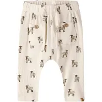 Lil´ Atelier Bukser - NbmGavo - Loose - Turtledove/Sheep - - 62 - Bukser - Bomuld
