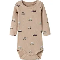 Name it Body l/æ - Rib/Modal - NbmOttoman - Sesame - - 50 - Body L/Æ