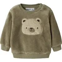 Name it Pullover 'NBMOliwer' mørkebrun / khaki / oliven