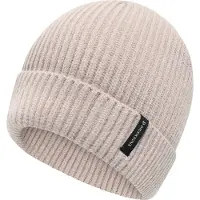 Didriksons Hue - Strik/Rib - Buz Kids - Beach Beige - - 52-54 cm - Hue