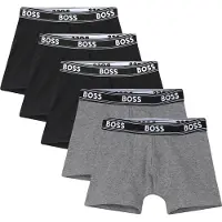 BOSS Boxershorts - 5-pak - Sort/Gråmeleret - - 8 år (128) - Boxershorts
