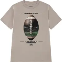 Abercrombie & Fitch T-Shirt - Football Fill - Chateau Gray m. Pr - - 15-16 år (170-176) - T-Shirt