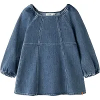 Lil´ Atelier Kjole - Denim - NmfObello - Dark Blue Denim - - 7 år (122) - Kjole