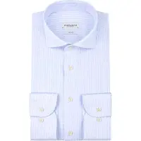 Profuomo Twill Skjorte Striber Blå Lyseblå måle