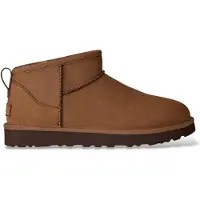 Ugg UGGtil kvinder. 1184556 Brune Classic Ultra Mini Nubuck læderstøvletter (41), Fast, Ingen, Casual, Afslappet