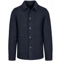 Suitable Overshirt Wool Bouclé Marineblå Blå Mørkeblå måle