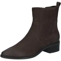 Caprice Bootie, brown, made of Leather with Block heel, Size 40.5
