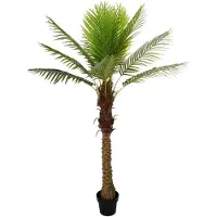 24.Se Kunstig arecapalme, 150 cm, med krukke – Grøn/Svart / Kunstig palme / Dekorativ palmeplante
