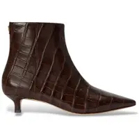 Ralph Lauren Lauren Ralph Laurentil kvinder. 802P18303001 Støvler Francesca i præget brunt læder (36), 3-5 cm, Lynlås, Casual