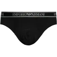 Emporio Armani Emporio Armanitil mænd. EM000258_AF20669 Sæt 3 sorte design-briefs (XXL), Afslappet, Bomuld