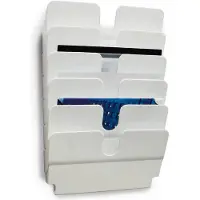 Durable FLEXIPLUS - Litteraturholder - vægmonterbar - 6 rum - for A4 - hvid