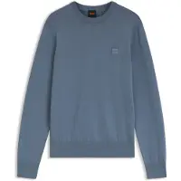 BOSS Sweater i bomuldsblanding med logopatch