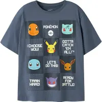 Name It Kids T-shirt - NkmJis - Pokémon - Vintage Indigo - - 13-14 år (158-164) - T-Shirt