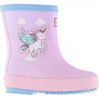 Hunter Gummistøvler - Kids First - Blue Frost/Parfait Pink - - 23 - Gummistøvler