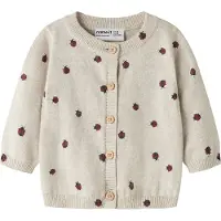 Name it Cardigan - Strik - NbfKikki - Peyote Melange m. Mariehøn - - 56 - Cardigan