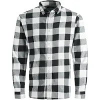Jack & Jones Skjorte 'Gingham' sort / hvid