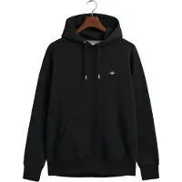 Gant Ganttil mænd. 2007058 Sweatshirt med hætte og sort skjold (M), Casual, Bomuld, Lange ærmer