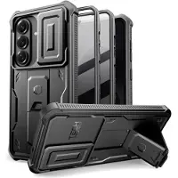 Tech-Protect Samsung Galaxy S26 Kevlar Cam+ 2-sæt cover - skærmbeskytter, kamerabeskytter, stativ - sort