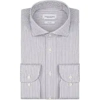 Profuomo Twill Skjorte Striber Grøn måle