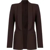 Anna field Blazer mørkebrun