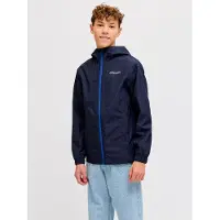 Jack & Jones Regnjakke - JjeFlynn - Navy Blazer/Surf The Web Zip - - 8 år (128) - Regnjakke