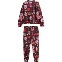 Next Pyjamas lyselilla / mørkeorange / burgunder / sort