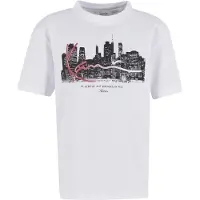 Karl kani Shirts 'Skyline' carminrød / sort / hvid