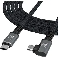 Wozinsky WPS2-UY41S USB-C Thunderbolt 4 240W vinklet kabel 2m - Sort