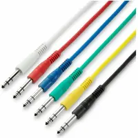 Adam hall 3 STAR Balanced Set of 6 1/4" Jack TRS Patch Cables 1.2m