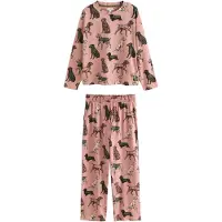 Next Pyjamas creme / mørkegrøn / gammelrosa / sort