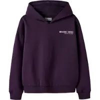 Name it Sweatshirt 'Oda' mørkelilla / hvid