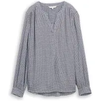 Tom Tailor Bluse lyseblå / sort / hvid