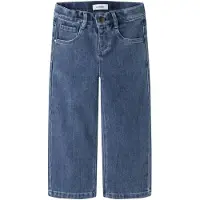 Lil´ Atelier Jeans - Wide - NmfObello - Dark Blue Denim - - 2 år (92) - Jeans