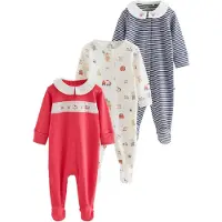 Next Nattøj creme / camel / navy / rød