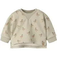 Lil´ Atelier Sweatshirt beige / brun / grøn / pastelgrøn