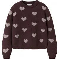 Name It Mini Pullover mørkebrun / hvid