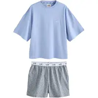 Self. Pyjamas lyseblå / grå / hvid