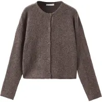 Mango KIDS Cardigan 'NINA' mørkebrun