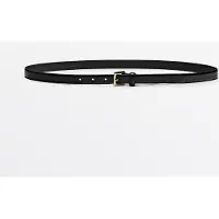 Massimo Dutti - Female - Bælte I Nappaskind Med Firkantet Spænde - Sort - M / 85cm