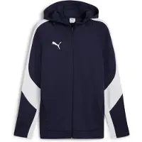 Puma Hættetrøje teamEVOSTRIPE - Navy/Silver/Hvid, størrelse X-Large